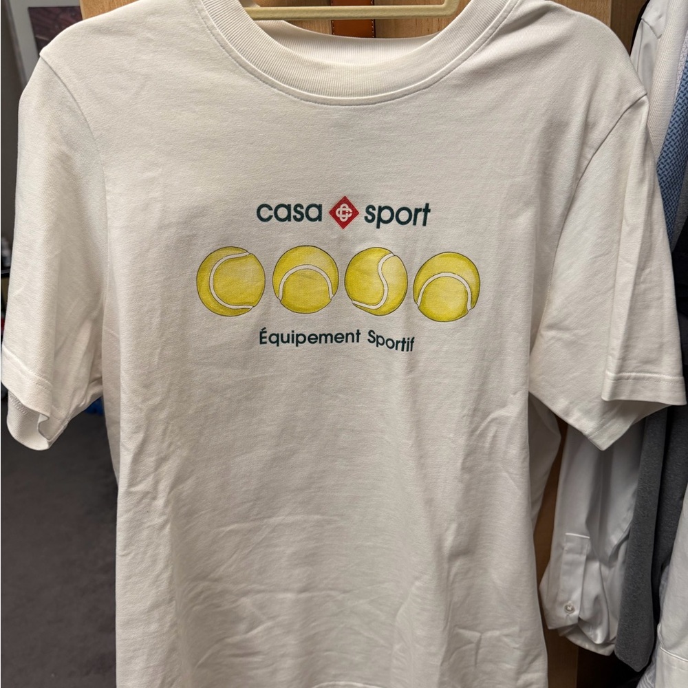 Casablanca Sport White Tennis Graphic Tee